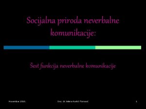 Socijalna priroda neverbalne komunikacije est funkcija neverbalne komunikacije