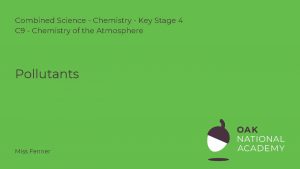 Combined Science Chemistry Key Stage 4 C 9