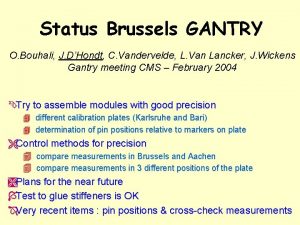 Status Brussels GANTRY O Bouhali J DHondt C