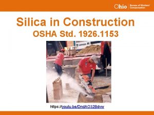 Silica in Construction OSHA Std 1926 1153 https