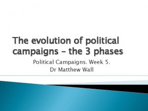 The evolution of political campaigns the 3 phases