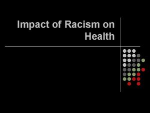 Impact of Racism on Health Intros and a