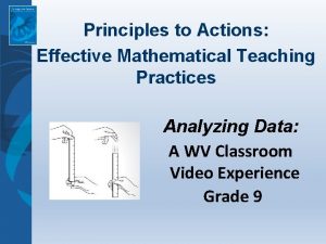 Principles to Actions Effective Mathematical Teaching Practices Analyzing