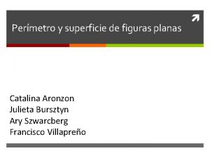 Permetro y superficie de figuras planas Catalina Aronzon