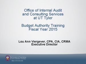 Office of Internal Audit and Consulting Services at