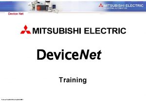 Industrial Automation Device Net Device Net Training ProfibusFeb
