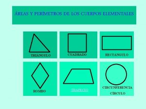 REAS Y PERMETROS DE LOS CUERPOS ELEMENTALES TRINGULO