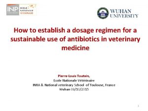 How to establish a dosage regimen for a