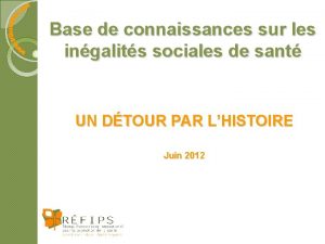 Base de connaissances sur les ingalits sociales de