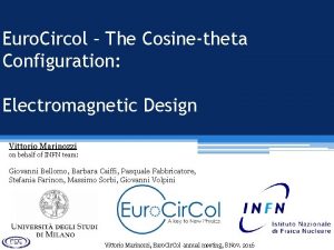 Euro Circol The Cosinetheta Configuration Electromagnetic Design Vittorio