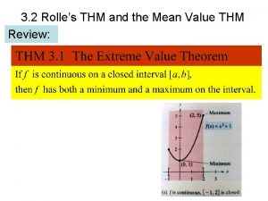 3 2 Rolles THM and the Mean Value