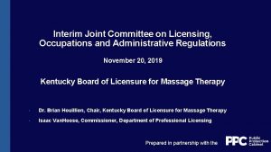 Interim Joint Committee on Licensing Occupations and Administrative