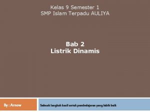 Kelas 9 Semester 1 SMP Islam Terpadu AULIYA