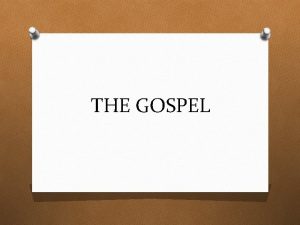 THE GOSPEL CHINESE WHISPERS There are two ground