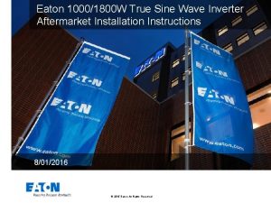 Eaton 10001800 W True Sine Wave Inverter Aftermarket