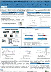 Performance of miniaturised ThickFilm solid state p H