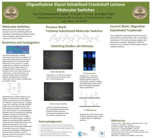 Oligoethylene Glycol Solubilized Crankshaft Lactone Molecular Switches Eva