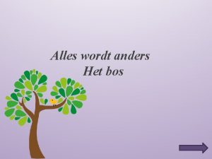 Alles wordt anders Het bos De voedselkringloop Gebruikte