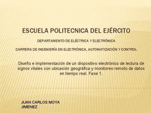 ESCUELA POLITECNICA DEL EJRCITO DEPARTAMENTO DE ELCTRICA Y