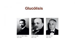 Gluclisis Posibles destinos de la glucosa Transporte de