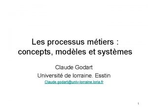 Les processus mtiers concepts modles et systmes Claude