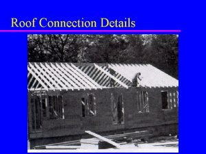 Roof Connection Details Eave Rake Details u Definition