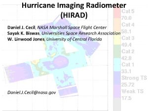 Hurricane Imaging Radiometer HIRAD Daniel J Cecil NASA