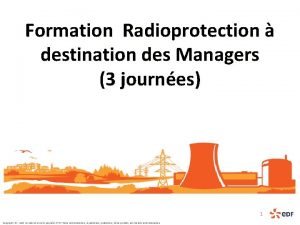 Formation Radioprotection destination des Managers 3 journes 1