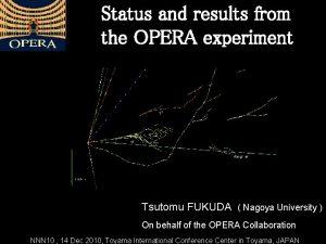 Status and results from the OPERA experiment Tsutomu