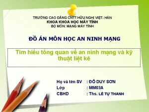 TRNG CAO NG CNTT HU NGH VIT HN