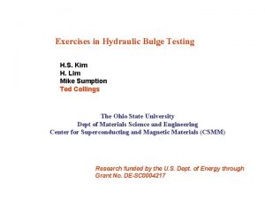 Hydraulic bulge test