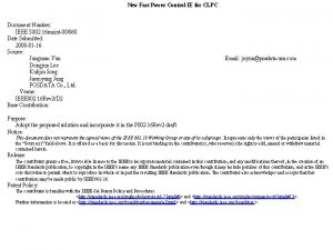 New Fast Power Control IE for CLPC Document