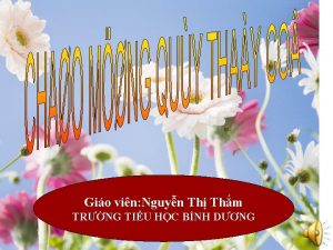 Gio vin Nguyn Th Thm TRNG TIU HC