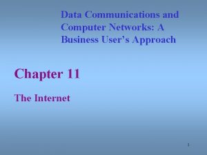 Data Communications and Computer Networks A Business Users