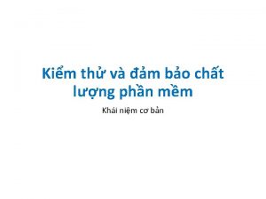 Kim th v m bo cht lng phn