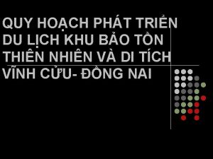 QUY HOCH PHT TRIN DU LCH KHU BO