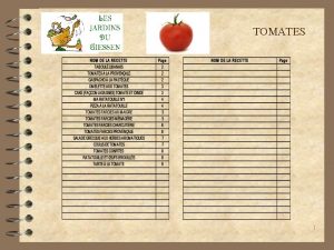 TOMATES 1 TOMATES 4 TABOUL LIBANAIS Ingrdients 4