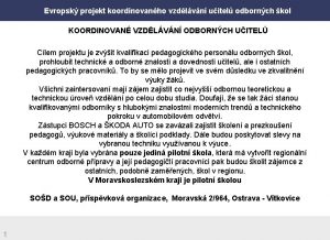 Evropsk projekt koordinovanho vzdlvn uitel odbornch kol KOORDINOVAN