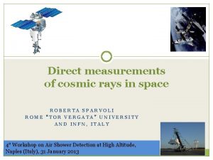 Direct measurements of cosmic rays in space ROBERTA