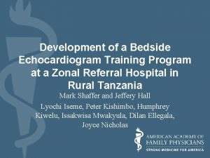 Development of a Bedside Echocardiogram Training Program at