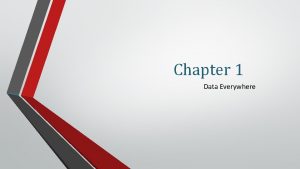 Chapter 1 Data Everywhere Data Everywhere All slides