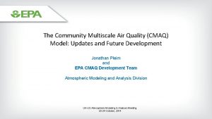 The Community Multiscale Air Quality CMAQ Model Updates