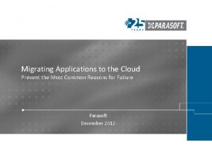Migrating Applications to the Cloud Prevent the Most