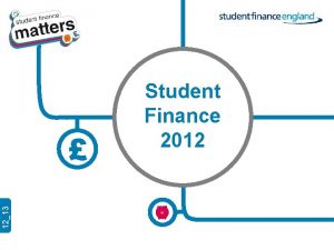 1213 Student Finance 2012 Session Contents Student Finance