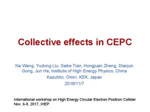 Collective effects in CEPC Na Wang Yudong Liu