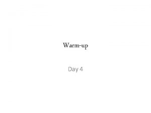 Warmup Day 4 Warmup Review for Word Root