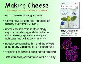 Making Cheese Sponsored by Fisher Science Education GBio