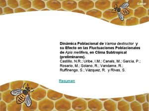 Cerrar Dinmica Poblacional de Varroa destructor y su