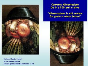 Corretta Alimentazione Da 0 a 100 anni e