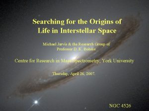 Searching for the Origins of Life in Interstellar